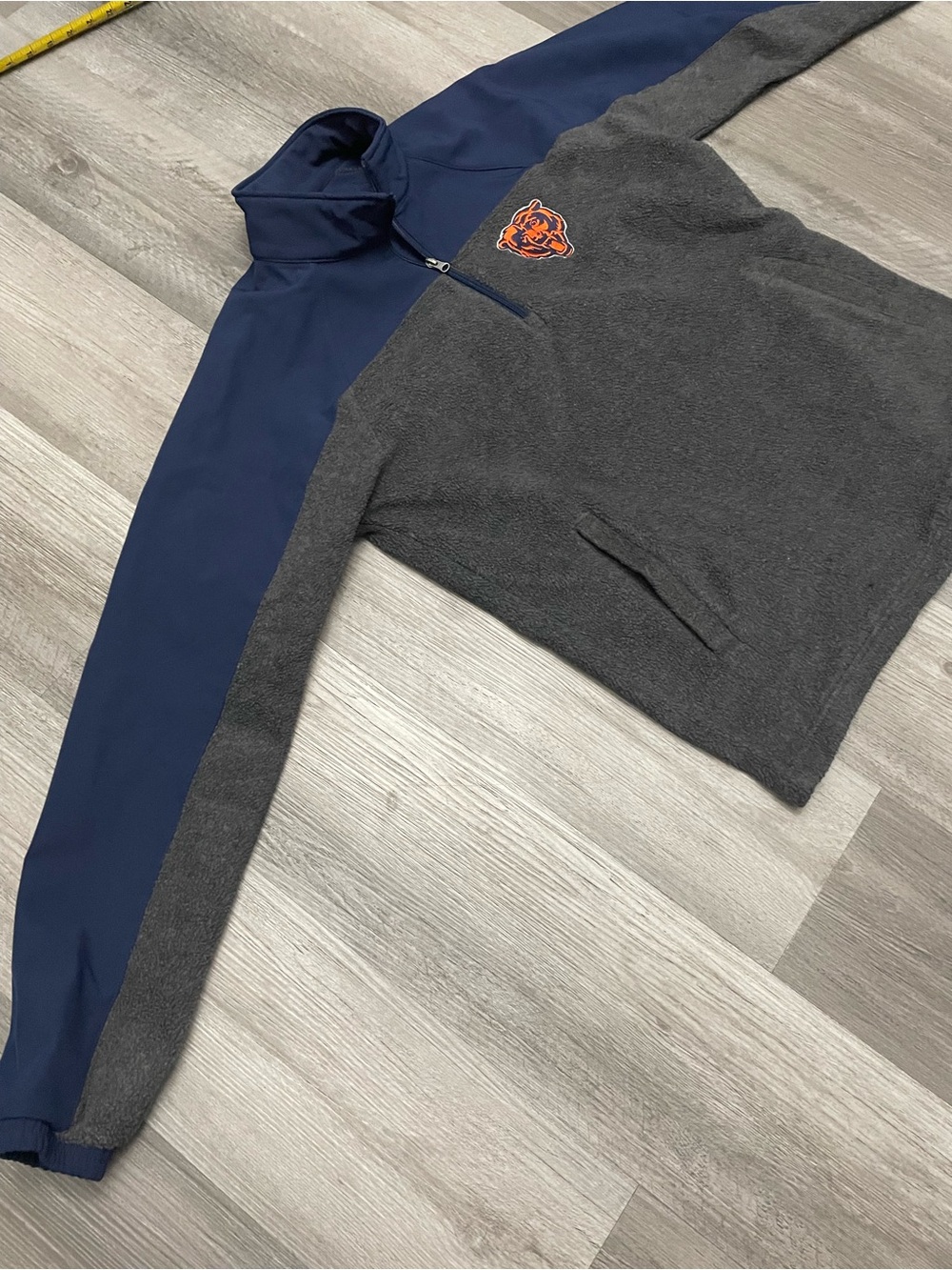 G-III Sports NFL Chicago Bears Quarter Zip Pullover Navy Gray Men’s MEDIUM EUC